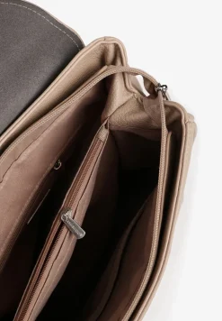 Beżowy Plecak Basic z Ozdobnym Frędzlem Vikelin