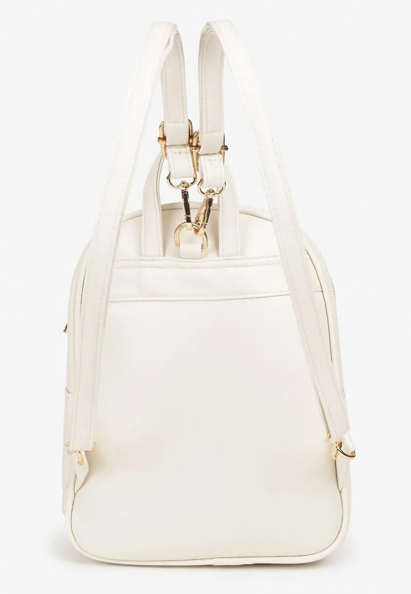 Beżowy Plecak na Ramiączkach z Regulacją Wykończony Suwakami Nelsey