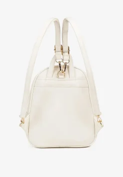 Beżowy Plecak na Suwak Wykończony Regulowanymi Odpinanymi Paskami Nelda