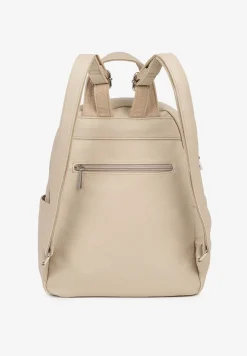 Beżowy Plecak Ozdobiony Napisem Nillamea