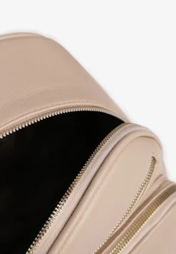 Beżowy Plecak Ozdobiony Suwakami z Odpinanymi Paskami z Regulacją Nelmira