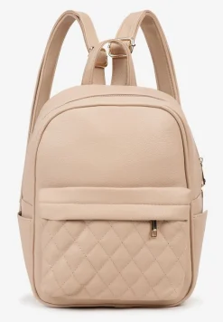Beżowy Plecak z Ozdobnym Pikowaniem na Szelkach Verrilla