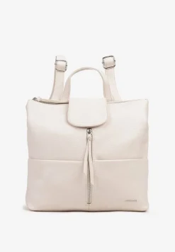 Beżowy Plecak z Ozdobnym Suwakiem Rivzedi