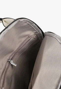 Beżowy Plecak z Rączką i Regulowanymi Ramiączkami Zapinany na Suwak Floemina