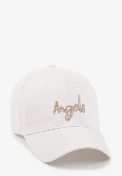 Biała Bawełniana Czapka z Daszkiem z Haftowanym Napisem Reivessae