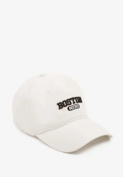 Biała Bawełniana Czapka z Daszkiem Ozdobiona Napisem Vornetta