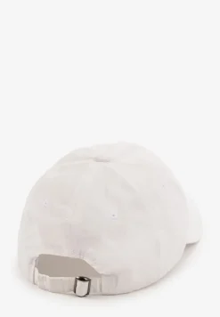 Biała Bawełniana Czapka z Daszkiem Zdobiona Napisem Reitenia