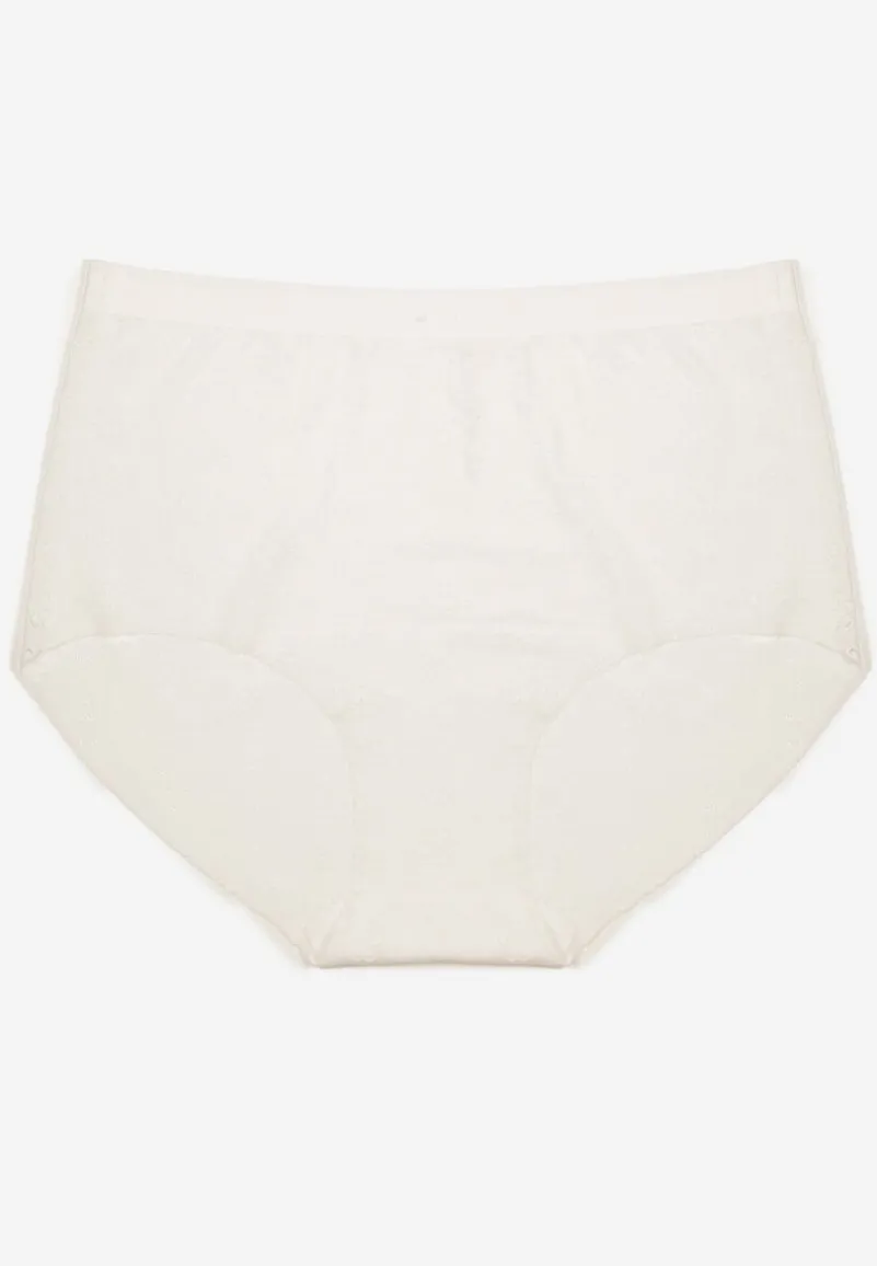 Biała Bielizna Modelująca Majtki High Waist Lilialira