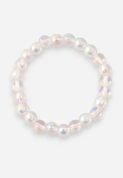 Biała Bransoletka Ozdobiona Koralikami Diolira