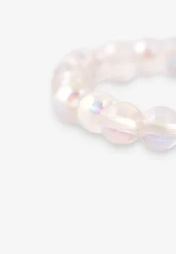 Biała Bransoletka Ozdobiona Koralikami Diolira