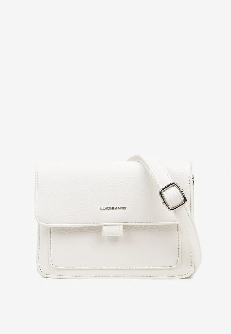 Biała Mała Torebka Listonoszka w Klasycznym Stylu Izrena