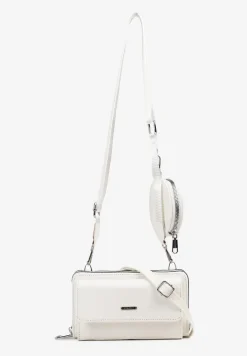 Biała Mała Torebka z Dwiema Komorami i Dodatkowymi Odpinanymi Paskami Sialitha