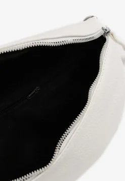 Biała Nerka z Materiałowym Paskiem w Mozaikowe Wzorki Delavinea