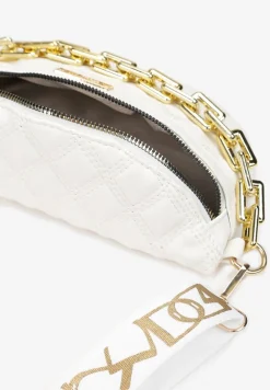 Biała Pikowana Nerka z Łańcuchem Cotha