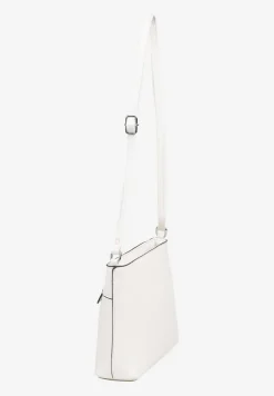 Biała Torebka Listonoszka Ozdobiona Kieszonką Silitra