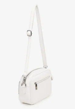 Biała Torebka Listonoszka z Regulowanym Paskiem Soneloria