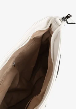 Biała Torebka Typu Listonoszka Ozdobiona Suwakiem Dolaris