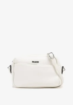 Biała Torebka Typu Listonoszka o Prostokątnym Kształcie Lirona