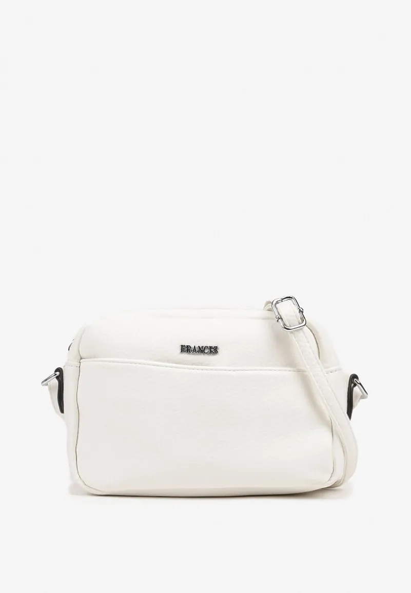 Biała Torebka Typu Listonoszka o Prostokątnym Kształcie Lirona