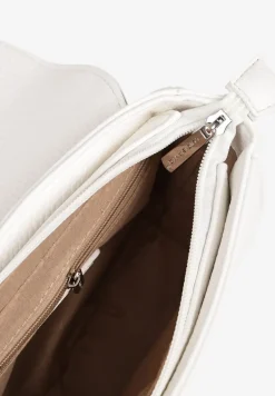 Biała Torebka Typu Listonoszka Zamykana na Klapę Izarae