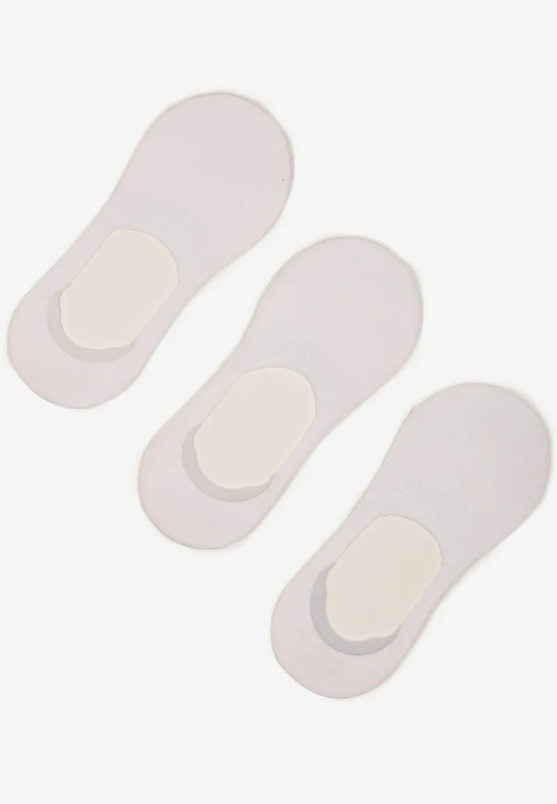 Białe Bambusowe Skarpety 3-pack o Kroju Stopek Tilarenne