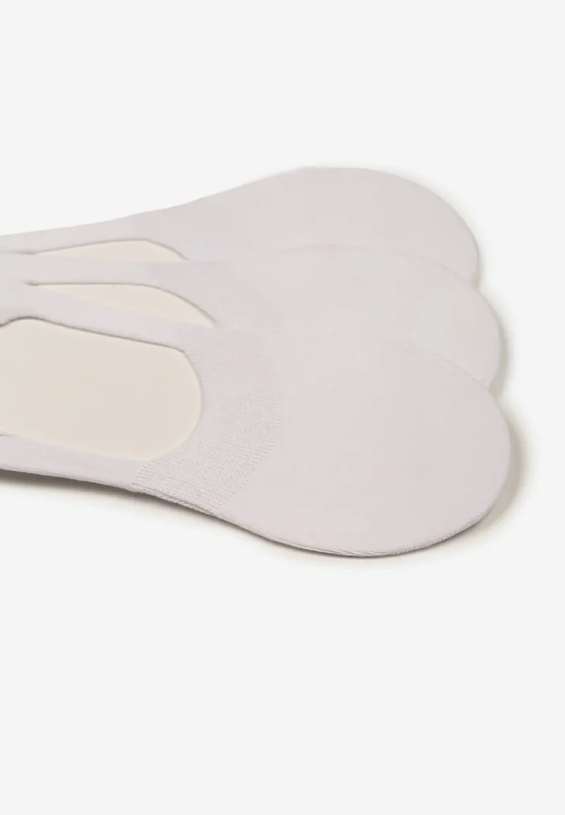 Białe Bambusowe Skarpety 3-pack o Kroju Stopek Tilarenne
