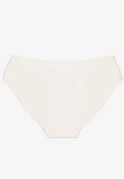 Białe Bawełniane Majtki Figi Wykończone Ozdobną Nitką Besivia