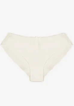Białe Bawełniane Majtki z Kokardą i Koronką Tamielis