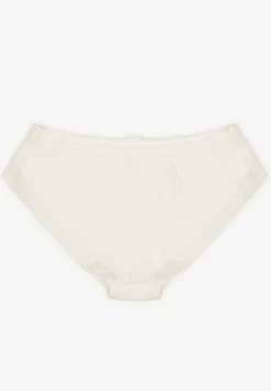 Białe Bawełniane Majtki z Kokardą i Koronką Tamielis