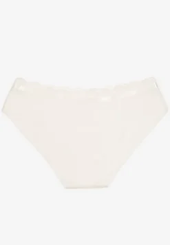 Białe Bawełniane Prążkowane Majtki Bezszwowe Figi Qesivia