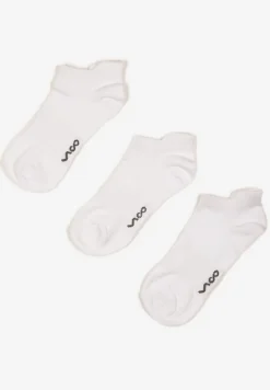 Białe Bawełniane Skarpety Stopki z Napisem Marosela