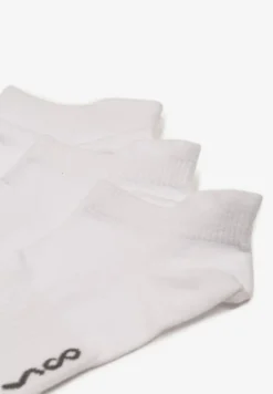 Białe Bawełniane Skarpety Stopki z Napisem Marosela