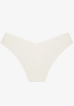 Białe Bezszwowe Majtki Brazyliany Melzeki