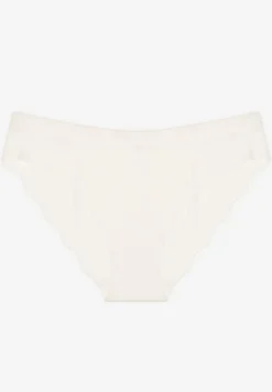 Białe Bezszwowe Majtki Figi Ozdobione Falbanką Nilarelle
