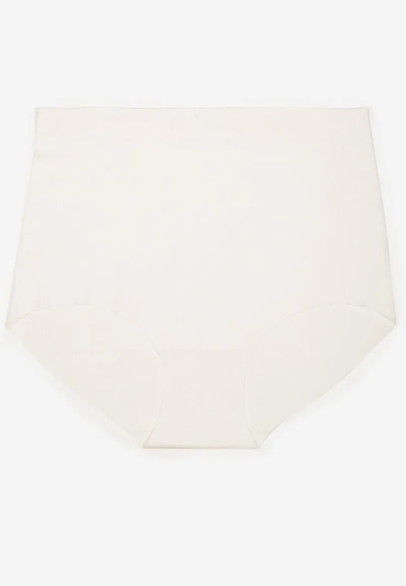 Białe Bezszwowe Majtki High Waist Navorila