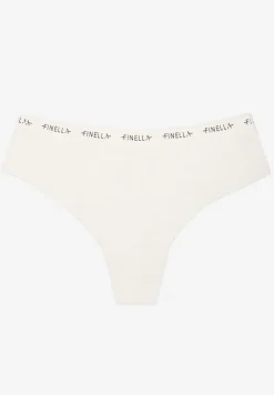 Białe Bezszwowe Majtki z Napisami Davoria