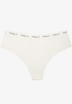 Białe Bezszwowe Majtki z Napisami Davoria