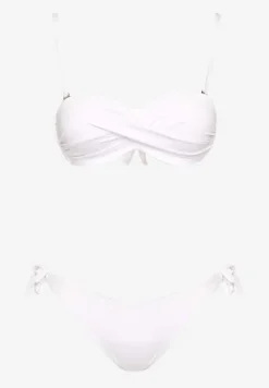 Białe Bikini 3-częściowe Biustonosz i Majtki Figi w Dwóch Wariantach Milanisse