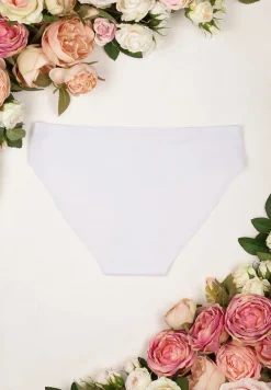 Białe Gładkie Majtki Figi Bezszwowe Cassil