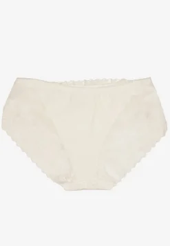 Białe Koronkowe Majtki Figi z Bawełny Kelista