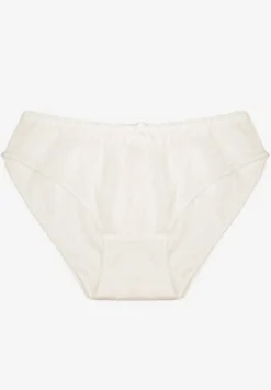 Białe Koronkowe Majtki Typu Figi z Ozdobną Kokardką Nilwia