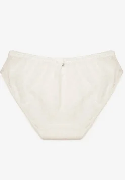 Białe Koronkowe Majtki Typu Figi z Ozdobną Kokardką Nilwia