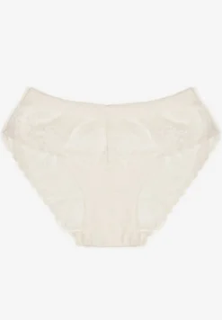 Białe Koronkowe Majtki z Bawełny o Kroju Fig Parilira