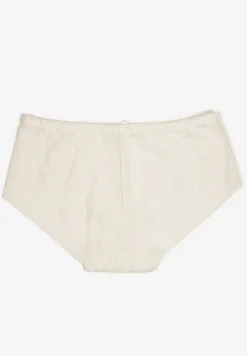 Białe Majtki Figi Ozdobione Kokardą i Koronką Pariste