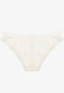 Białe Majtki Figi Ozdobione Koronką Arvisil