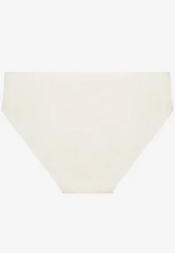 Białe Majtki Figi z Bawełny Zdobione Tłoczonym Wzorem Annalesa
