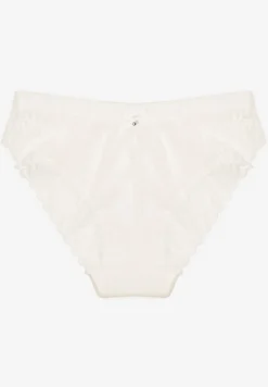 Białe Majtki Figi z Koronkowymi Wstawkami Rantte