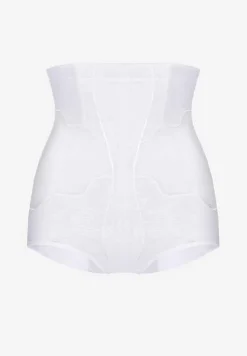 Białe Majtki Modelujące z Koronką Temara