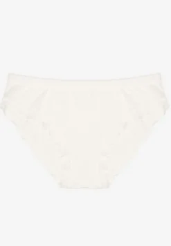 Białe Majtki o Kroju Fig z Koronką Keliara