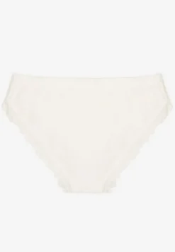 Białe Majtki o Kroju Fig z Koronką Keliara